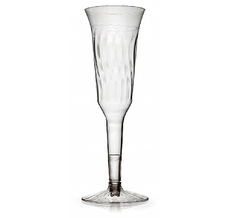 Plastic 2 Piece Champagne Clear 5 oz. Flutes - Posh Party Supplies