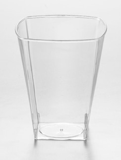 Clear Disposable 8 oz Square Plastic Tumblers - Posh Party Supplies