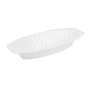 Elegant Plastic White 15  oz. Plastic Serving Boat - 300 Plastic Bowls