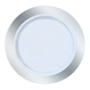 large and small white plates with silver rim - ww.poshpartysupplies.com