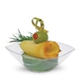 Elegant Mini Small 1.5 oz Wavy Plastic Bowls - Posh Party Supplies 