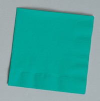 Disposable Tropical Teal Beverage Napkins -Posh Party Supplies