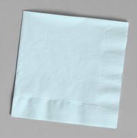 Disposable Pastel Blue Paper Beverage Napkins - Posh Party Supplies