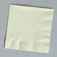 Disposable Ivory Paper Beverage Napkins - Posh Party Supplies