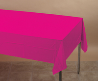 Hot Magenta Disposable Plastic 54x108 Table cover - Posh Party Supplies