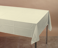 Ivory Disposable Plastic 54x108 Table cover - Posh Party Supplies