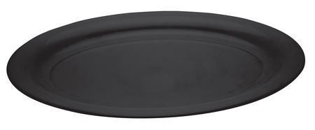 Disposable Black Disposable 11 x 16" Large Plastic Oval Tray - Posh Party Supplies