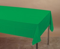 Discounted Emerald Green Tissue and Plastic 54" x 108" Tablecloths  - Posh Party Supplies