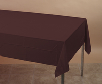 Disposable Brown Paper Tissue/Poly 54" x 108" Tablecovers - Posh Party Supplies