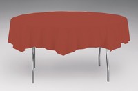 Brick Disposable Plastic 82" Octy Round Tablecover - Posh Party Supplies