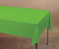 disposable citrus green plastic tablecloths, 12 count