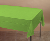 disposable fresh lime plastic tablecloths, 12 count