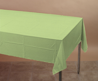 disposable pistachio plastic tablecloths, 12 count