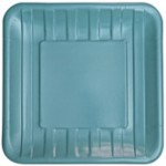 Azure Luncheon Plates, Square Wide-Rim Die-Cut Pottery - 48 per case