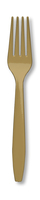 Disposable Glittering Gold Plastic Premium Forks - Posh Party Supplies