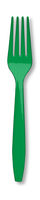 Disposable Emerald Green Plastic Premium Forks - Posh Party Supplies