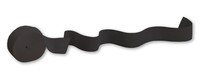 Black Velvet 500' Solid Crepe Streamer - 12 Streamers