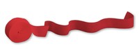 Classic Red 500' Solid Crepe Streamer - 12 Streamers