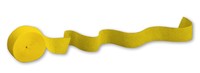School Bus Yellow 500' Solid Crepe Streamer - 12 Streamers