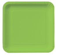 Discounted Fresh Lime Square 9" Square Paper Dinner Plates - Posh Party Supplies