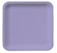 Discounted Luscious Lavender Square 9" Square Paper Dinner Plates - Posh Party Supplies