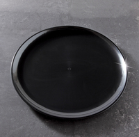 Disposable 18" Black Plastic Round "Deli Max" Tray -Posh Party Supplies