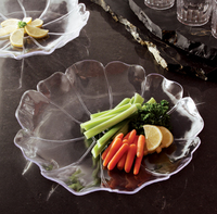 Disposable 12" Clear Plastic Round Flower Tray -Posh Party Supplies