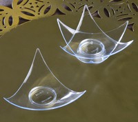 Disposable 2.5" Clear Plastic Aster Mini Dish -Posh Party Supplies