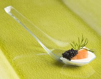 Disposable 5"  Ocean Blue  Plastic  Posh  Mini  Zest Spoon -Posh Party Supplies