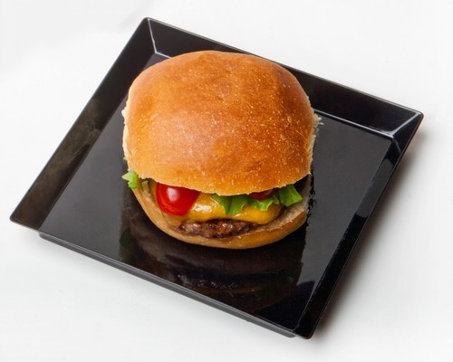 Disposable 4.5"  Plastic Black Square Mini Dish -Posh Party Supplies