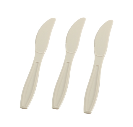 Elegant Extra Heavy Bone Knives Plastic - Posh Party Supplies