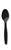 Disposable Black Plastic Tea Spoon - 1200 Black Spoons