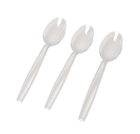 Clear Plastic Tea Spoons  - Posh Party Supplies