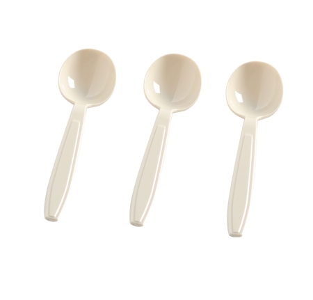 Elegant Bone Extra Heavy Plastic Soup Spoons- 1000 Soup Spoons