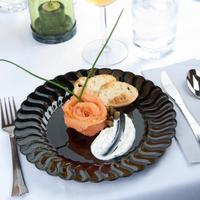 Disposable Black 9" Dinner Plates - 180 Plastic Round Dinner Plates