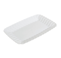 Elegant Plastic White 5" Snack Tray- 252 Plastic Trays