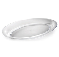 Black 14" x 21" Oval Plastic Bowl  - Posh Party Supplies