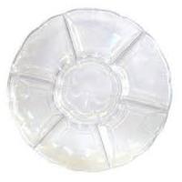 Plastic Clear 14'' 7 Compartment Tray  - Posh Party Supplies
