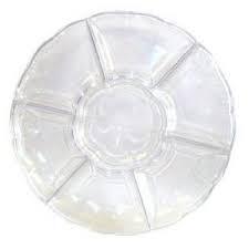 Plastic Clear 14'' 7 Compartment Tray  - Posh Party Supplies