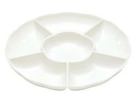 Plastic White 14'' 7 Compartment Tray  - Posh Party Supplies