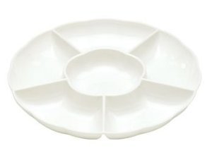 Plastic White 18" 7 Compartment Tray  - Posh Party Supplies