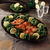 Plastic Black 11" x 16" Oval Tray  - Posh Party Supplies