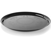 Plastic Black Supreme 22" Round Tray  - Posh Party Supplies