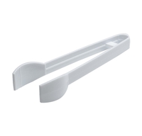 Plastic White 7" Tongs  - Posh Party Supplies