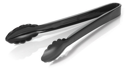 Plastic Black 9" Scalloped Tongs HD  - Posh Party Supplies