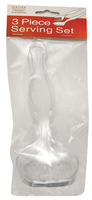 Clear Plastic 3 Pc. serving Set  - Posh Party Supplies