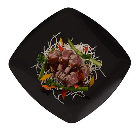 Black 10" Dinner Square Plastic Plate  - Posh Party Supplies