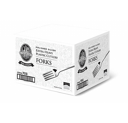 Disposable Silver Plastic Knives  - Posh Party Supplies