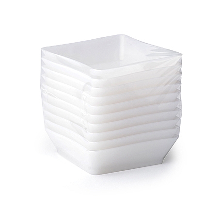 Plastic Clear 2.25" x 2.25" Tiny Trays - Posh Party Supplies