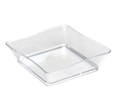 Plastic Clear 2.25" x 2.25" Tiny Trays  - Posh Party Supplies